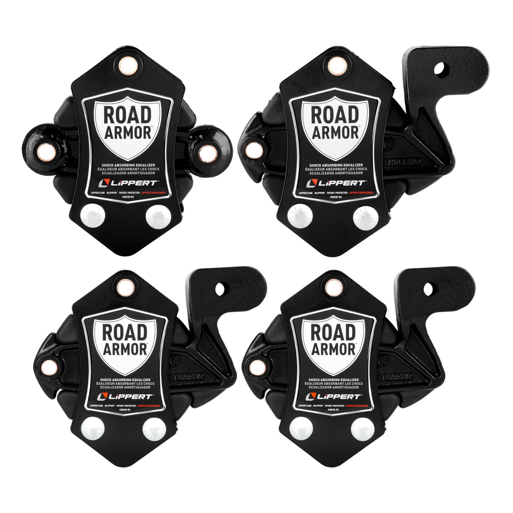CURT 2024115697 Road Armor Shock-Absorbing Trailer Equalizer Short Triple Axle, 3,500-8,000-lb.
