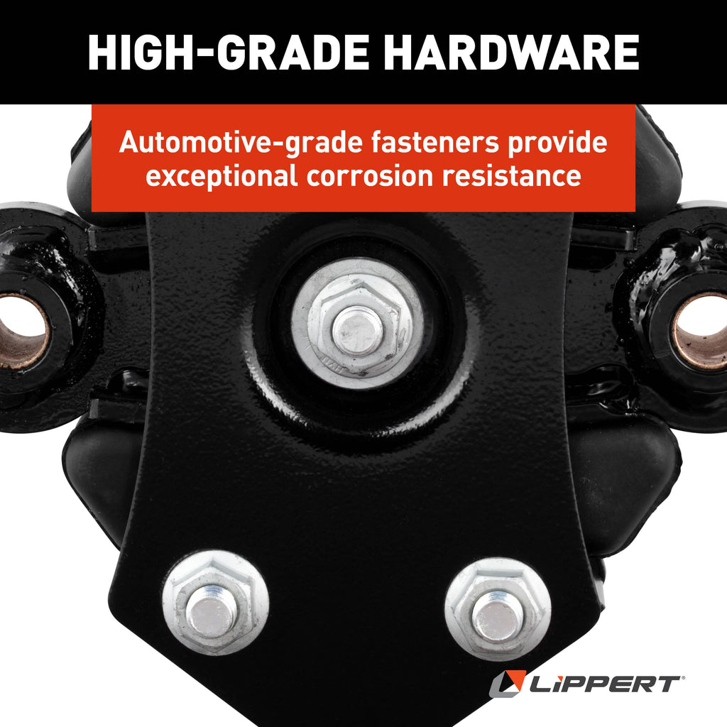 CURT 2024115697 Road Armor Shock-Absorbing Trailer Equalizer Short Triple Axle, 3,500-8,000-lb.