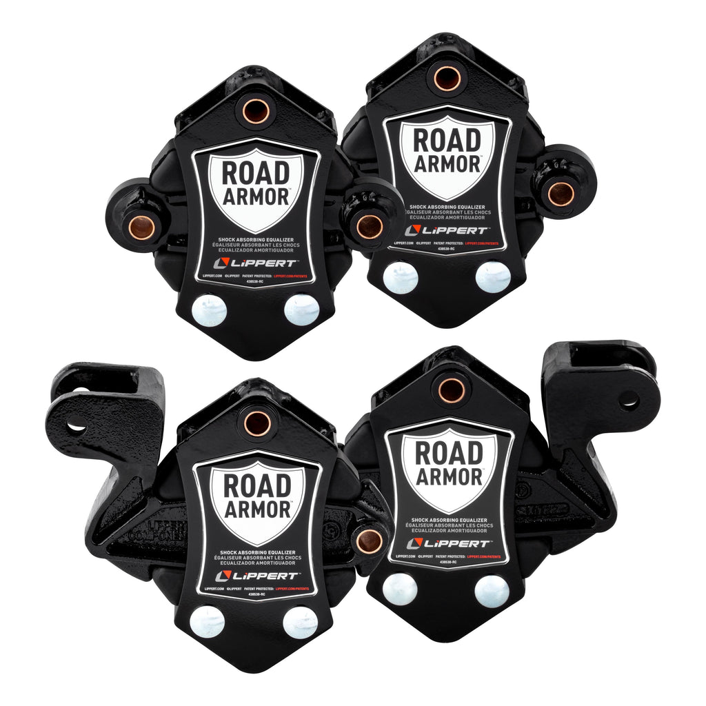 CURT 2024115710 Road Armor Shock-Absorbing Trailer Equalizer Long Triple Axle, 3,500-8,000-lb
