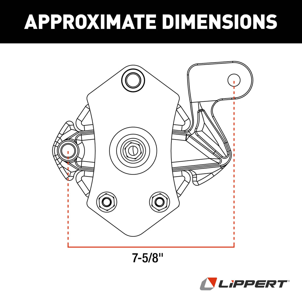 CURT 2024115710 Road Armor Shock-Absorbing Trailer Equalizer Long Triple Axle, 3,500-8,000-lb