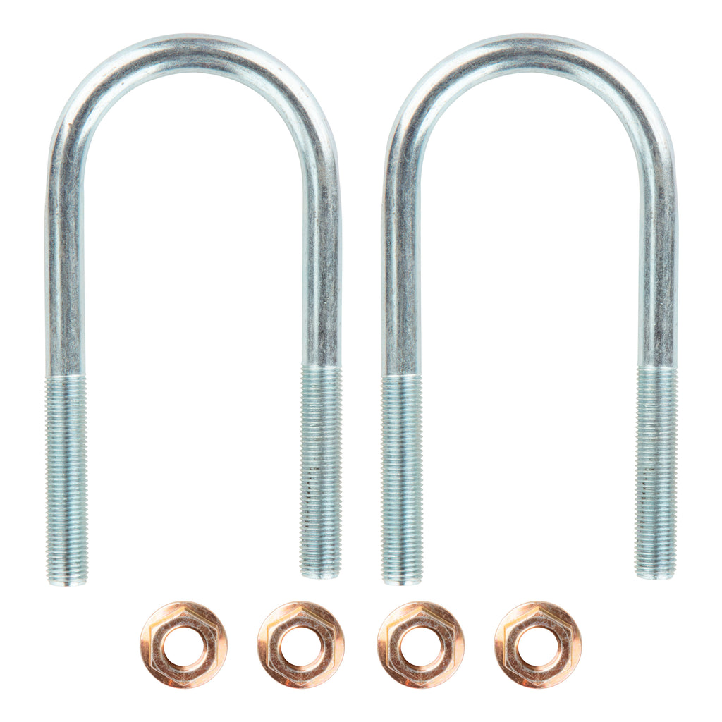 CURT 2024117444 Trailer Axle U-Bolt & Nut Kit, 2,200-lb. Axles, 1-3/4" Axle Tube, 3/8"-24 Thread