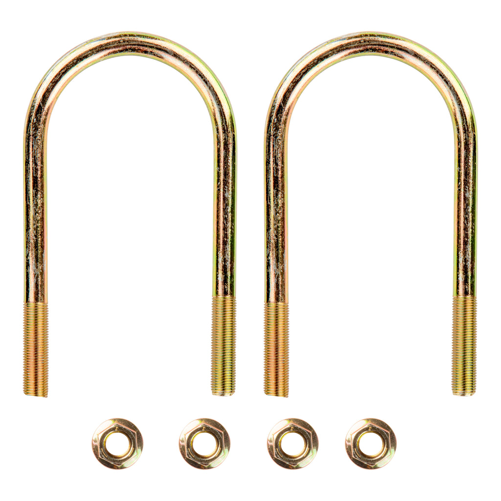CURT 2024117447 Trailer Axle U-Bolt & Nut Kit, 4,400-lb. Axles, 3" Axle Tube, 1/2"-20 Thread