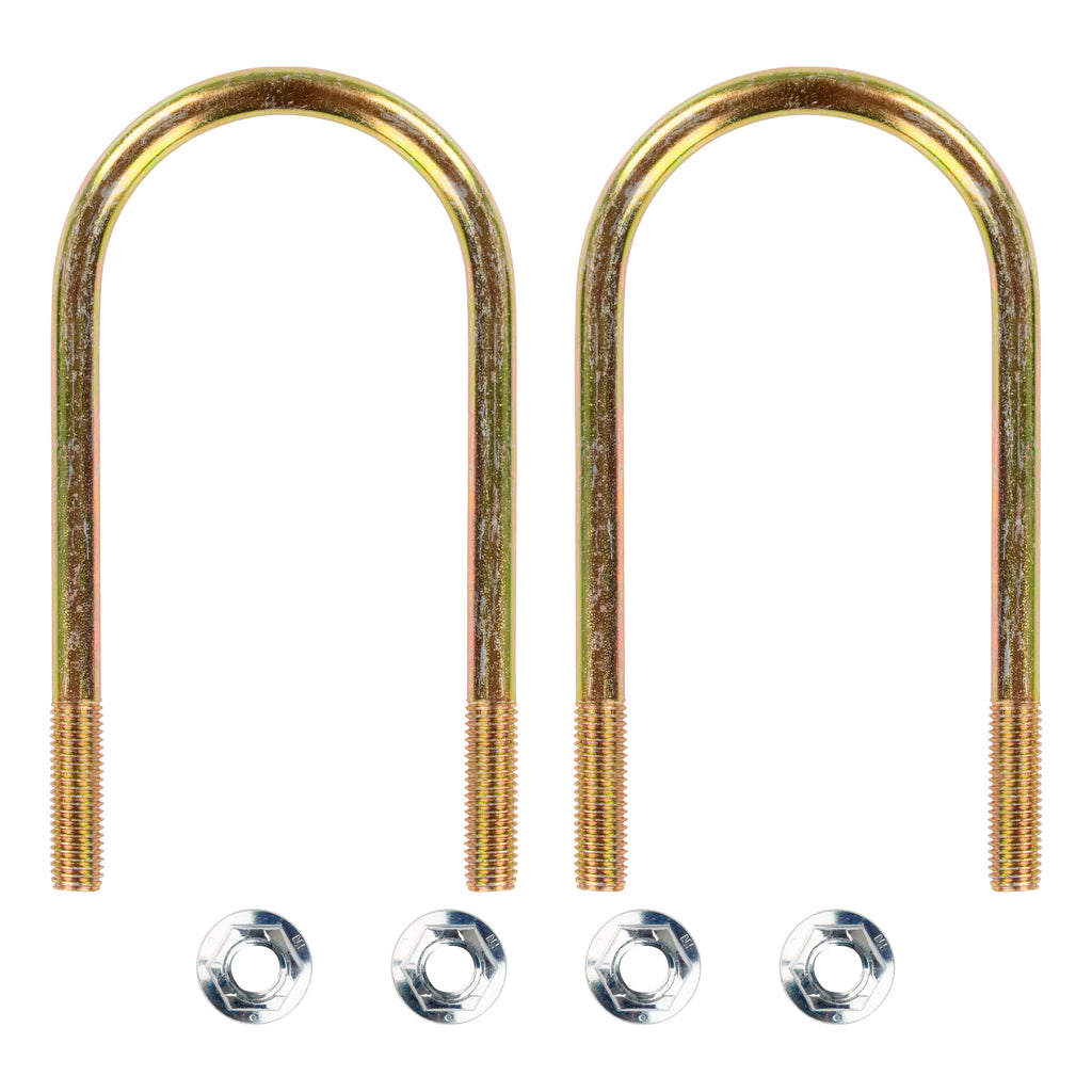 CURT 2024117450 Trailer Axle U-Bolt & Nut Kit, 10,000-lb. Axles, 4" Axle Tube, 5/8"-11 Thread