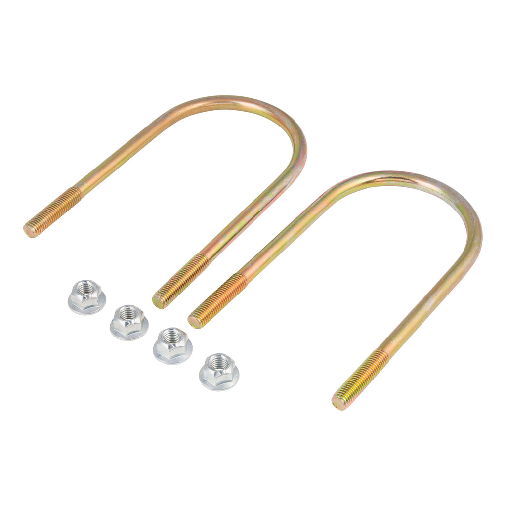 CURT 2024117451 Trailer Axle U-Bolt & Nut Kit, 10,000-16,000-lb. Axles, 5" Tube, 5/8"-11 Thread