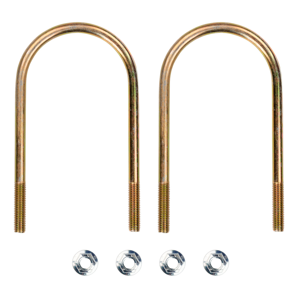 CURT 2024117451 Trailer Axle U-Bolt & Nut Kit, 10,000-16,000-lb. Axles, 5" Tube, 5/8"-11 Thread