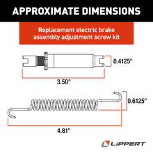Load image into Gallery viewer, CURT 2024120111 Adjuster Screw &amp; Spring Kit for 10" &amp; 12" RV Trailer Electric Brake Assemblies