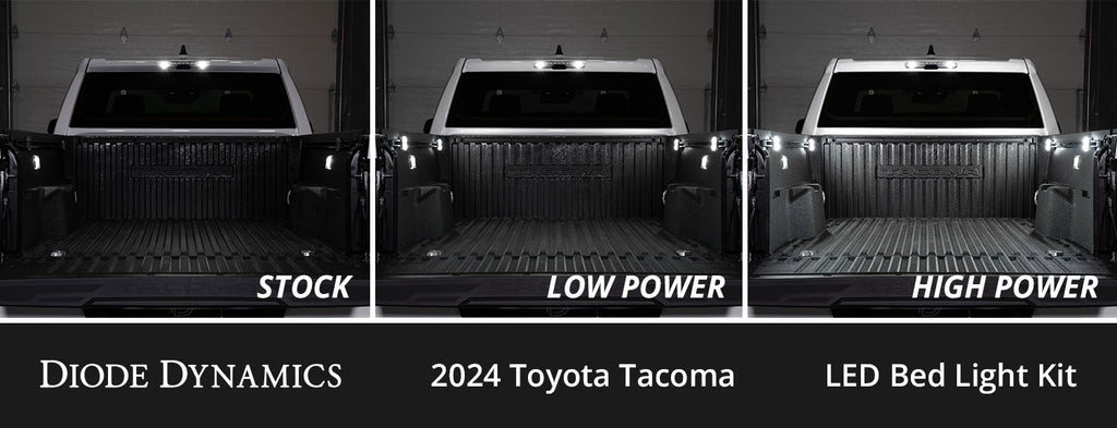 Diode Dynamics DD7948 Allows you to mount four LED rock lights in your truck bed. for Select Toyota Tacoma, Toyota Tundra