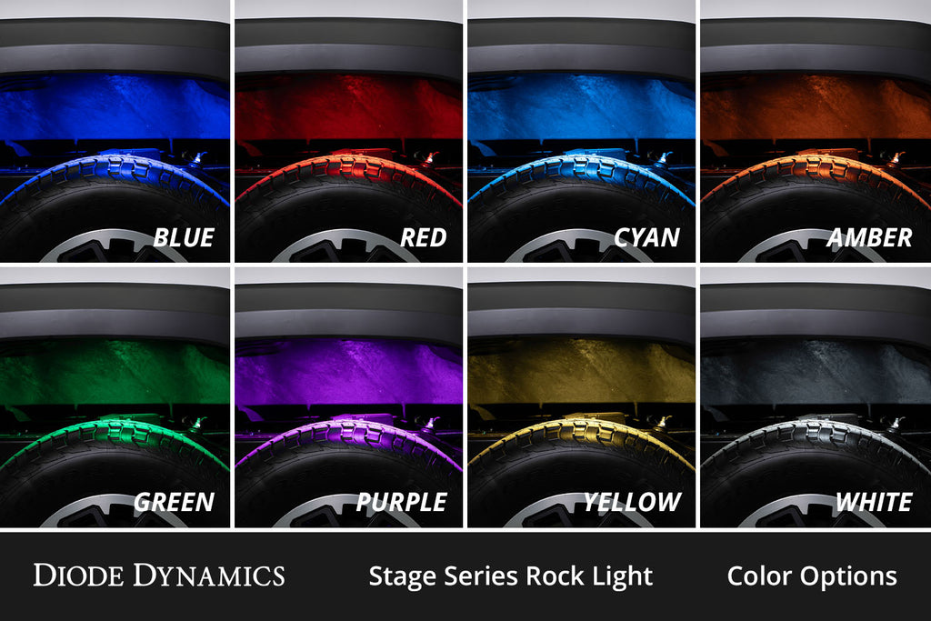 Diode Dynamics DD7740 Stage Series RGBW 4 Pack Rock Lights.