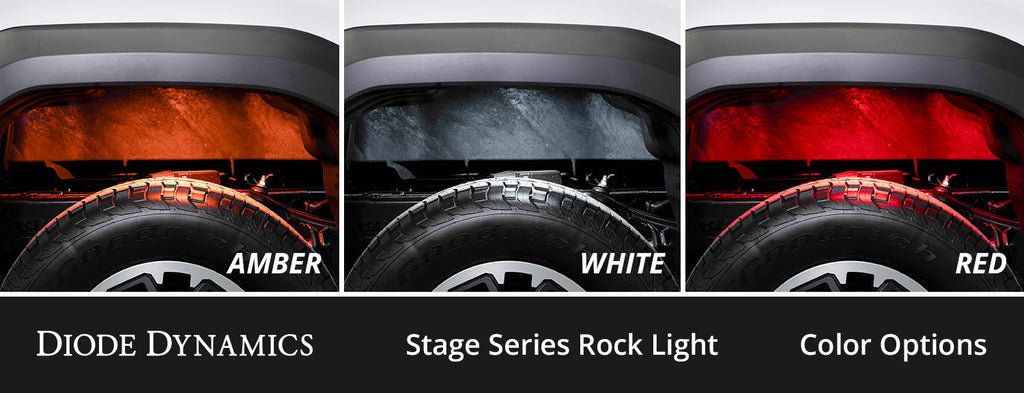 Diode Dynamics DD7435 Rock Light featuring 1000 lumens of peak output, at over 10 watts of power.