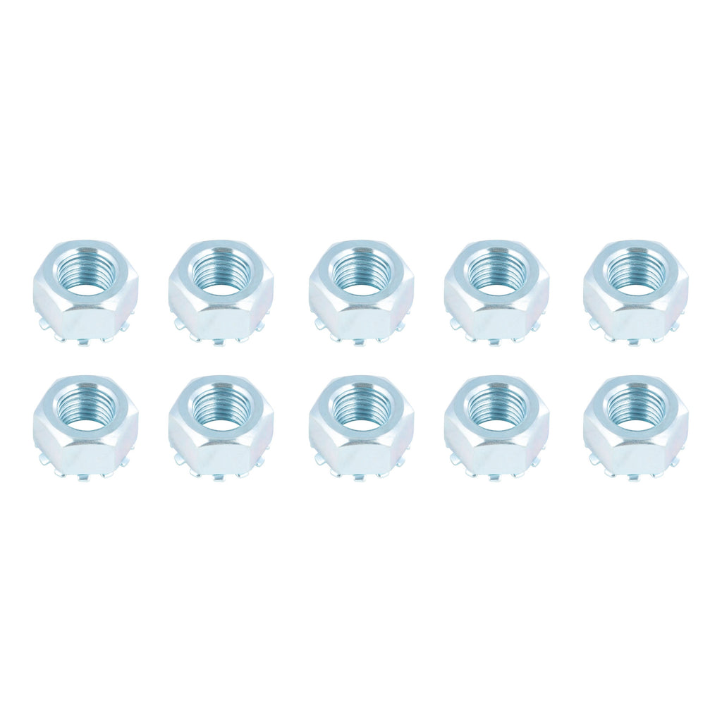 CURT 2025027776 Trailer Brake Hex Lock Mounting Nut, 7/16"-20 Thread Size, 10 Pack