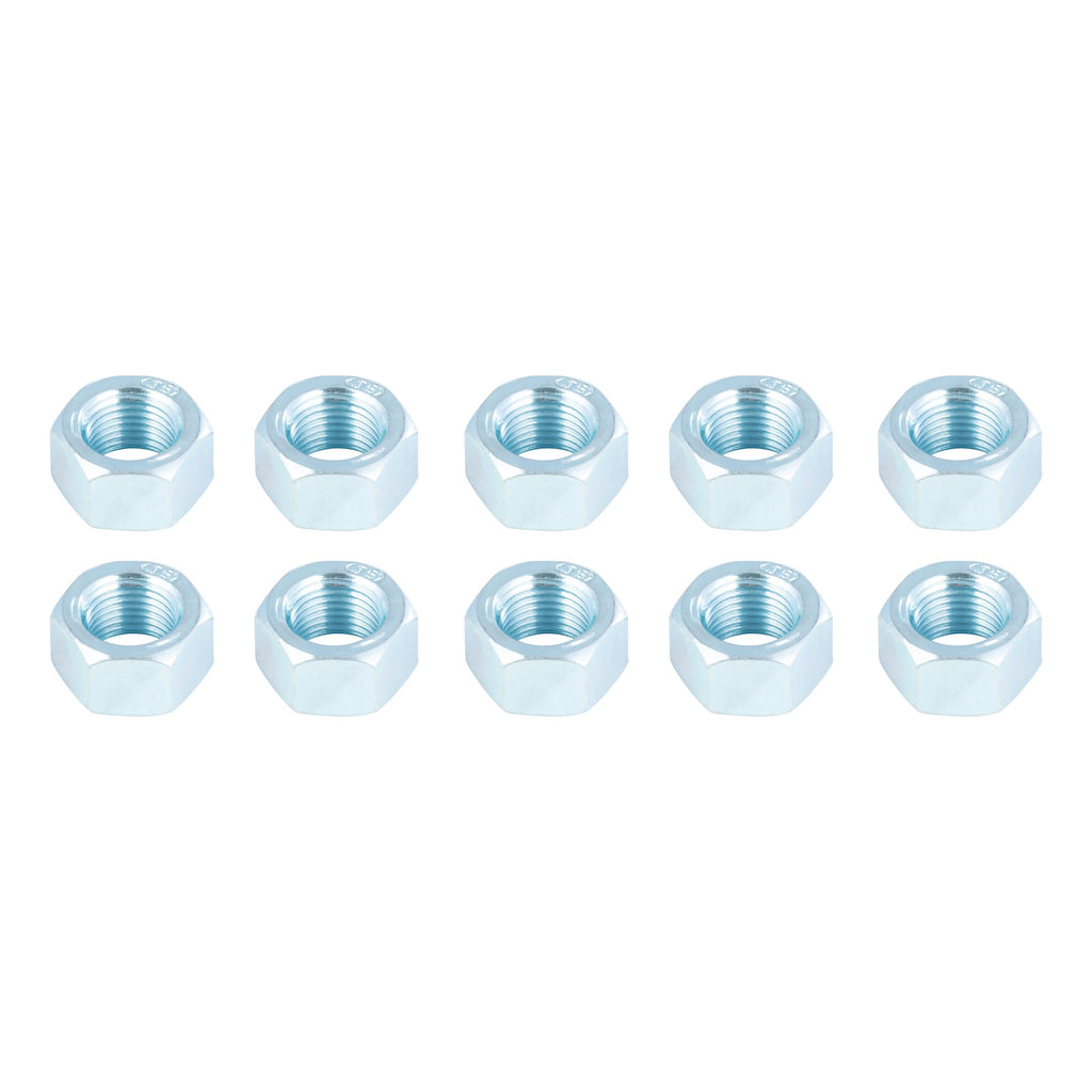 CURT 2025027786 Trailer Brake Hex Mounting Nut, 1/2"-20 Thread Size, 10 Pack