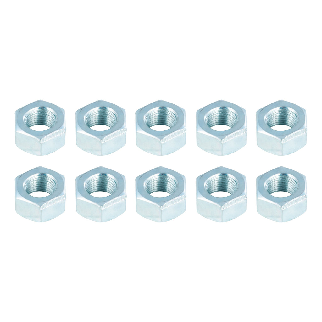 CURT 2025047552 Trailer Suspension Hex Nut, 9/16"-18 Thread Size, 10 Pack