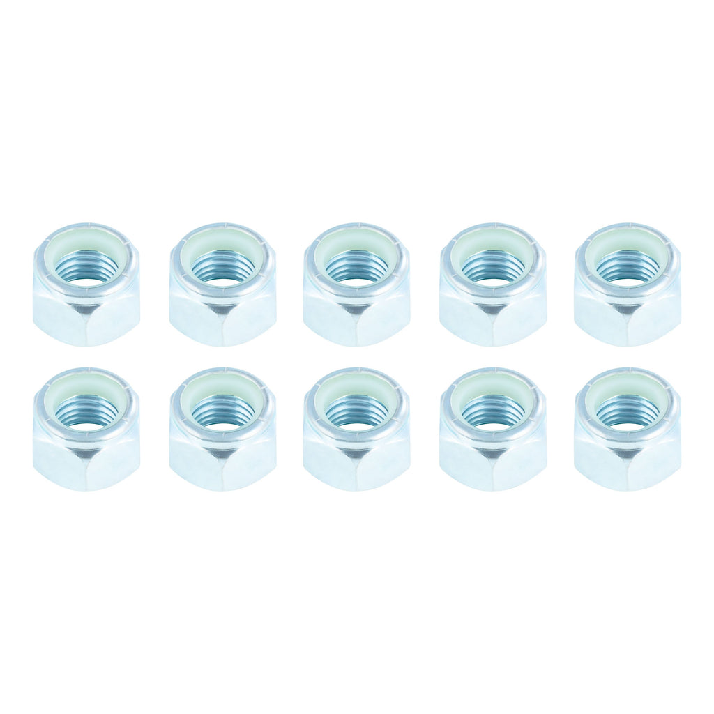 CURT 2025047558 Trailer Suspension Hex Lock Nut, 1"-8 Thread Size, 10 Pack