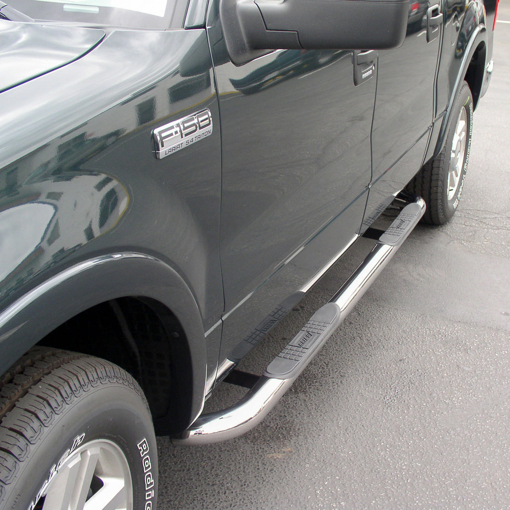 ARIES 203015-2 3" Round Polished Stainless Side Bars, Select Ford F-150, Lincoln Mark LT for Select Ford F-150