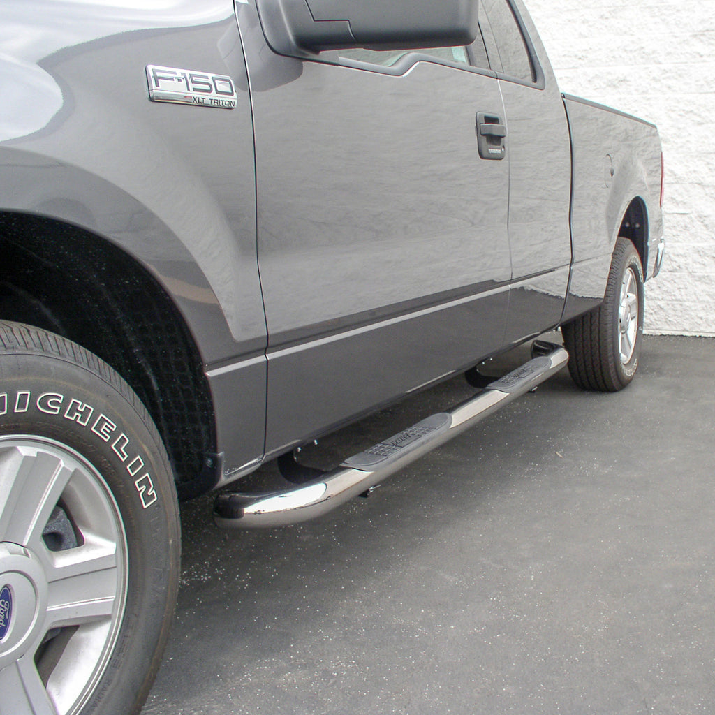 ARIES 203016-2 3" Round Polished Stainless Side Bars, Select Ford F-150 for Select Ford F-150
