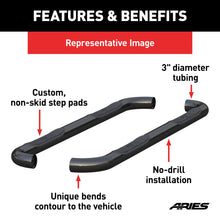 Load image into Gallery viewer, ARIES 203036 3" Round Black Steel Side Bars, Select Ford Explorer for Select Ford Explorer