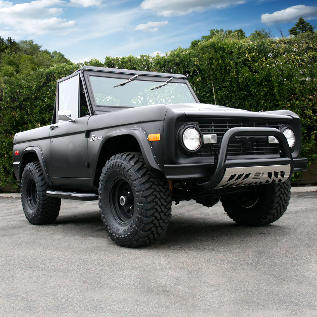 ARIES 203038 3" Round Black Steel Side Bars, Select Ford Bronco for Select Ford Bronco