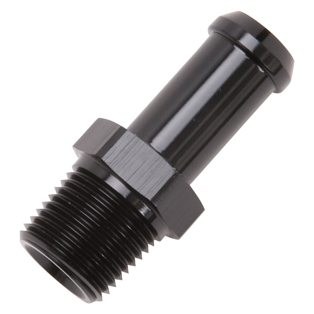 Hose-End-Straight-38In-Npt-To-12In-Barb-Black-Anodize
