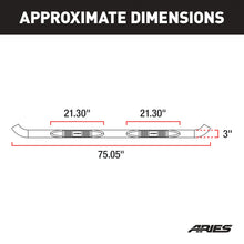 Load image into Gallery viewer, ARIES 204001 3" Round Black Steel Side Bars, Select Chevrolet, GMC C, K for Select Chevrolet C2500