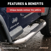 Load image into Gallery viewer, ARIES 204038-2 3in. Round Polished Stainless Side Bars; Select Chevrolet; GMC C; K - Truck Part Superstore