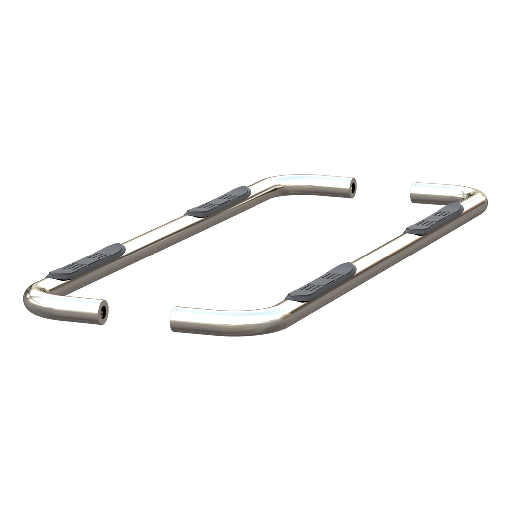 ARIES 204053-2 3" Round Polished Stainless Side Bars, Select Chevy Silverado, GMC Sierra 1500 for Select Chevrolet Silverado 1500