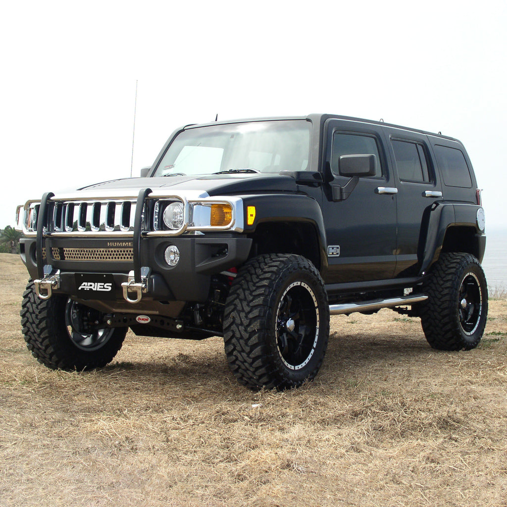 ARIES 204075-2 3" Round Polished Stainless Side Bars, Select Hummer H2 for Select Hummer H2