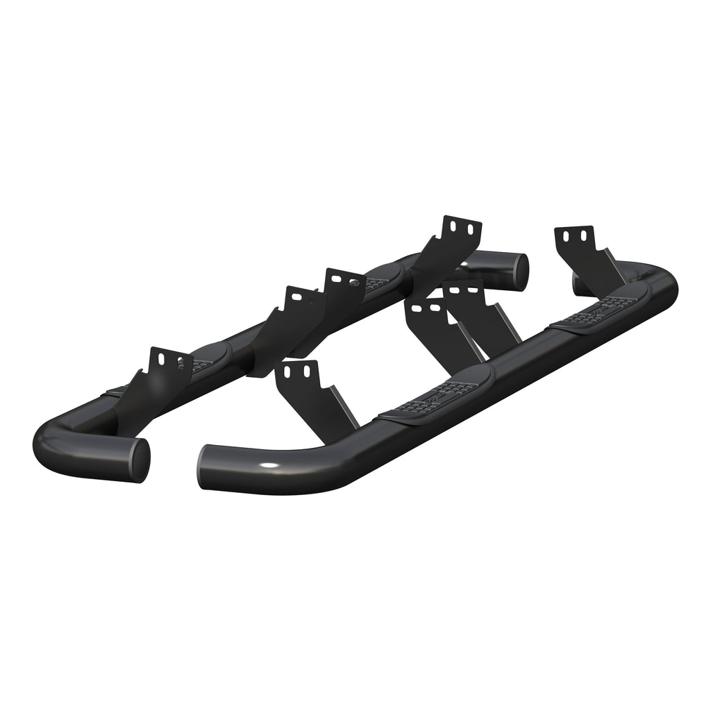 ARIES 204075 3" Round Black Steel Side Bars, Select Hummer H2 for Select Hummer H2