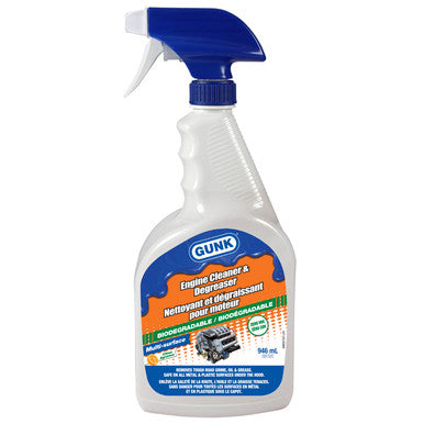 Gunk EBT32C Engine Cleaner & Degreaser with Trigger Spray- 946mL