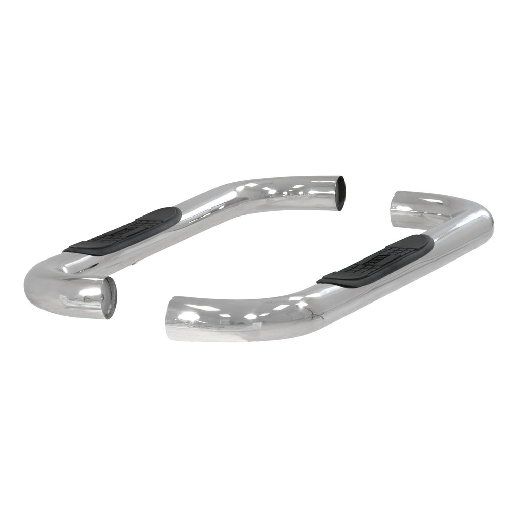 ARIES 205001-2 3in. Round Polished Stainless Side Bars; Select Dodge Dakota - Truck Part Superstore