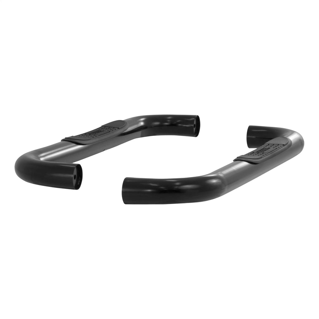 ARIES 205001 3in. Round Black Steel Side Bars; Select Dodge Dakota - Truck Part Superstore