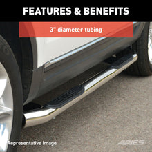 Load image into Gallery viewer, ARIES 205003-2 3" Round Polished Stainless Side Bars, Select Dodge Ram 1500 for Select Dodge Ram 1500