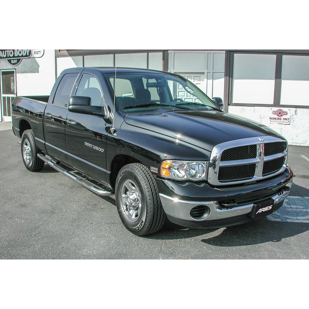 ARIES 205008-2 3" Round Polished Stainless Side Bars, Select Dodge Ram 1500, 2500, 3500 for Select Dodge Ram 1500