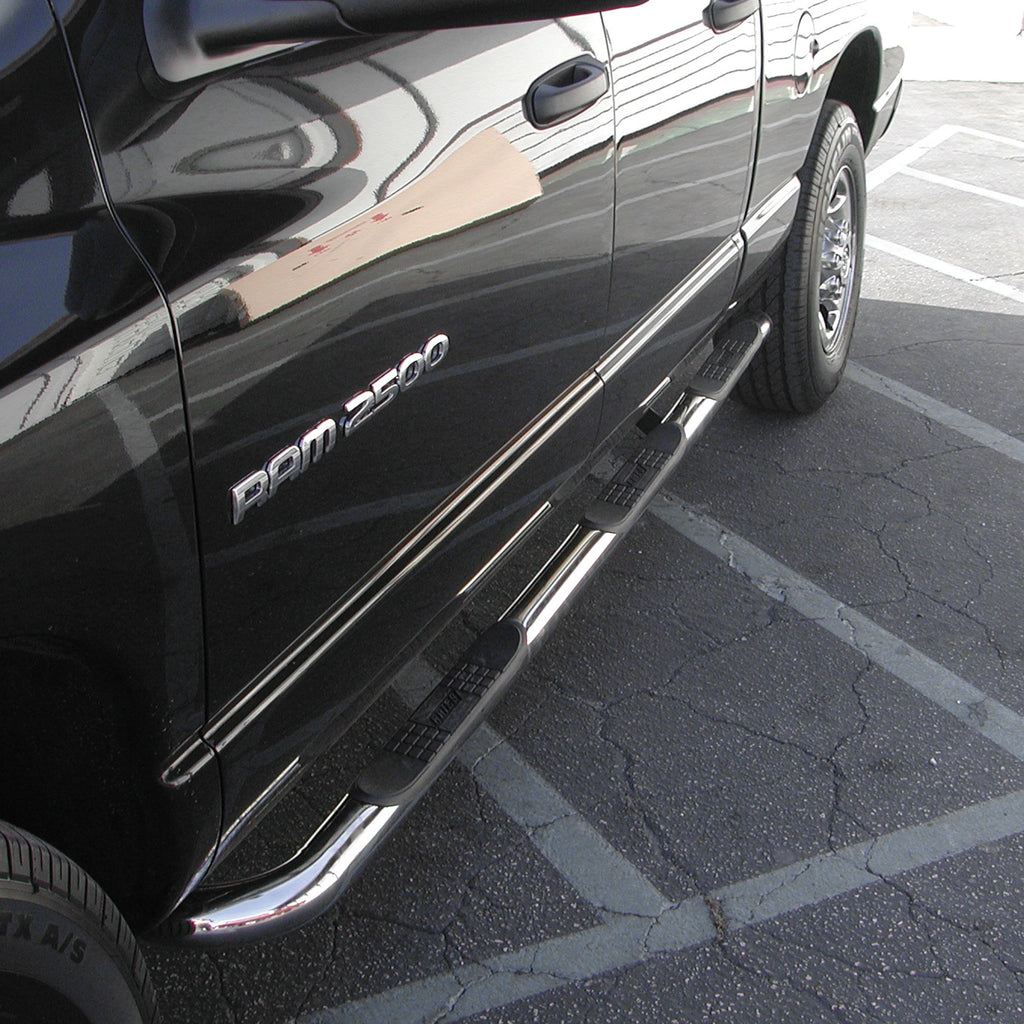 ARIES 205008-2 3" Round Polished Stainless Side Bars, Select Dodge Ram 1500, 2500, 3500 for Select Dodge Ram 1500