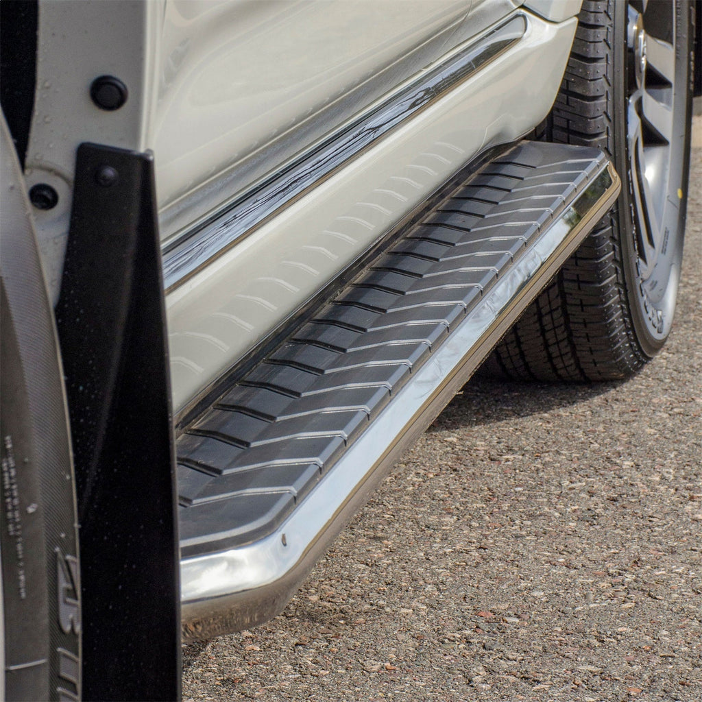 ARIES 2051008 AeroTread 5in. x 67in. Polished Stainless Running Boards; Select Compass; Patrio - Truck Part Superstore