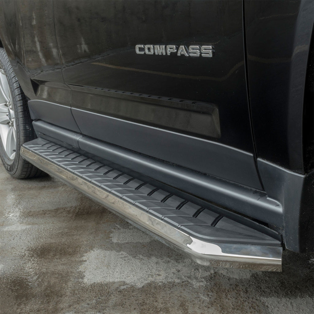 ARIES 2051008 AeroTread 5in. x 67in. Polished Stainless Running Boards; Select Compass; Patrio - Truck Part Superstore