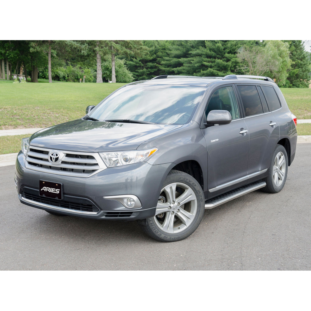 ARIES 2051014 AeroTread 5" x 70" Polished Stainless Running Boards, Select Toyota Highlander for Select Toyota Highlander