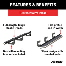 Load image into Gallery viewer, ARIES 2051020 AeroTread 5" x 76" Polished Stainless Running Boards, Select Traverse, Acadia for Select Chevrolet Traverse