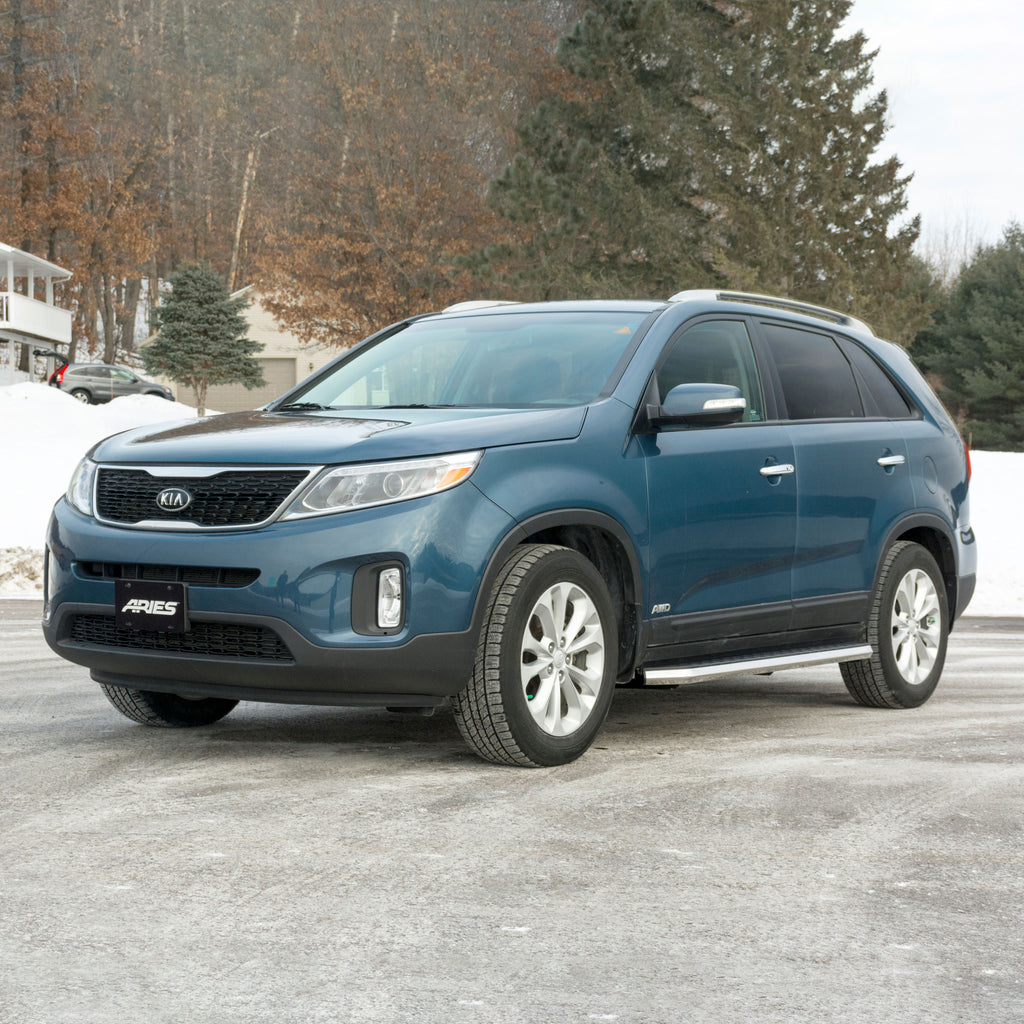 ARIES 2051028 AeroTread 5" x 67" Polished Stainless Running Boards, Select Kia Sorento for Select Kia Sorento