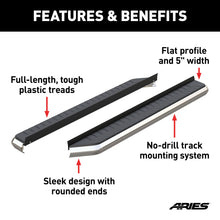 Load image into Gallery viewer, ARIES 2051876 AeroTread 5" x 76" Polished Stainless Running Boards (No Brackets) for Select Chevrolet Traverse