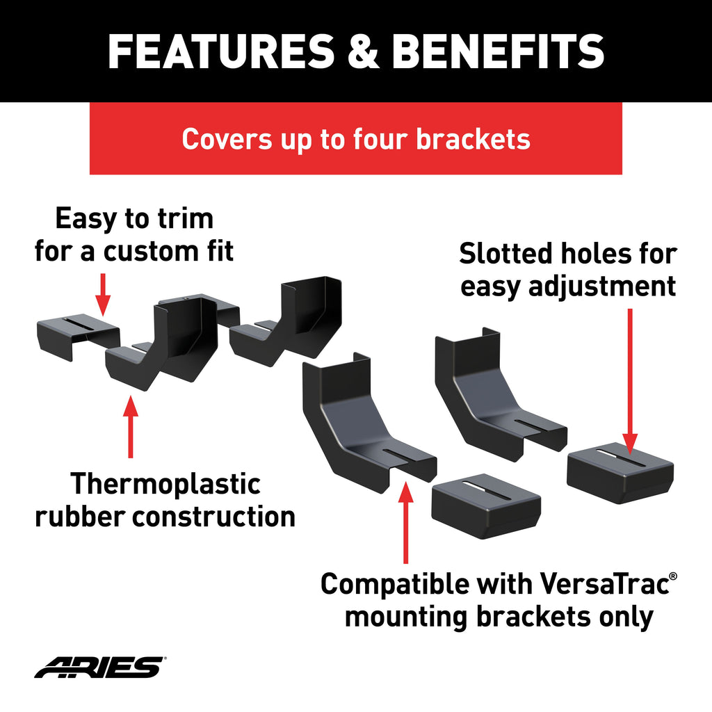 ARIES 2055140 VersaTrac Bracket Covers (4-Pack)