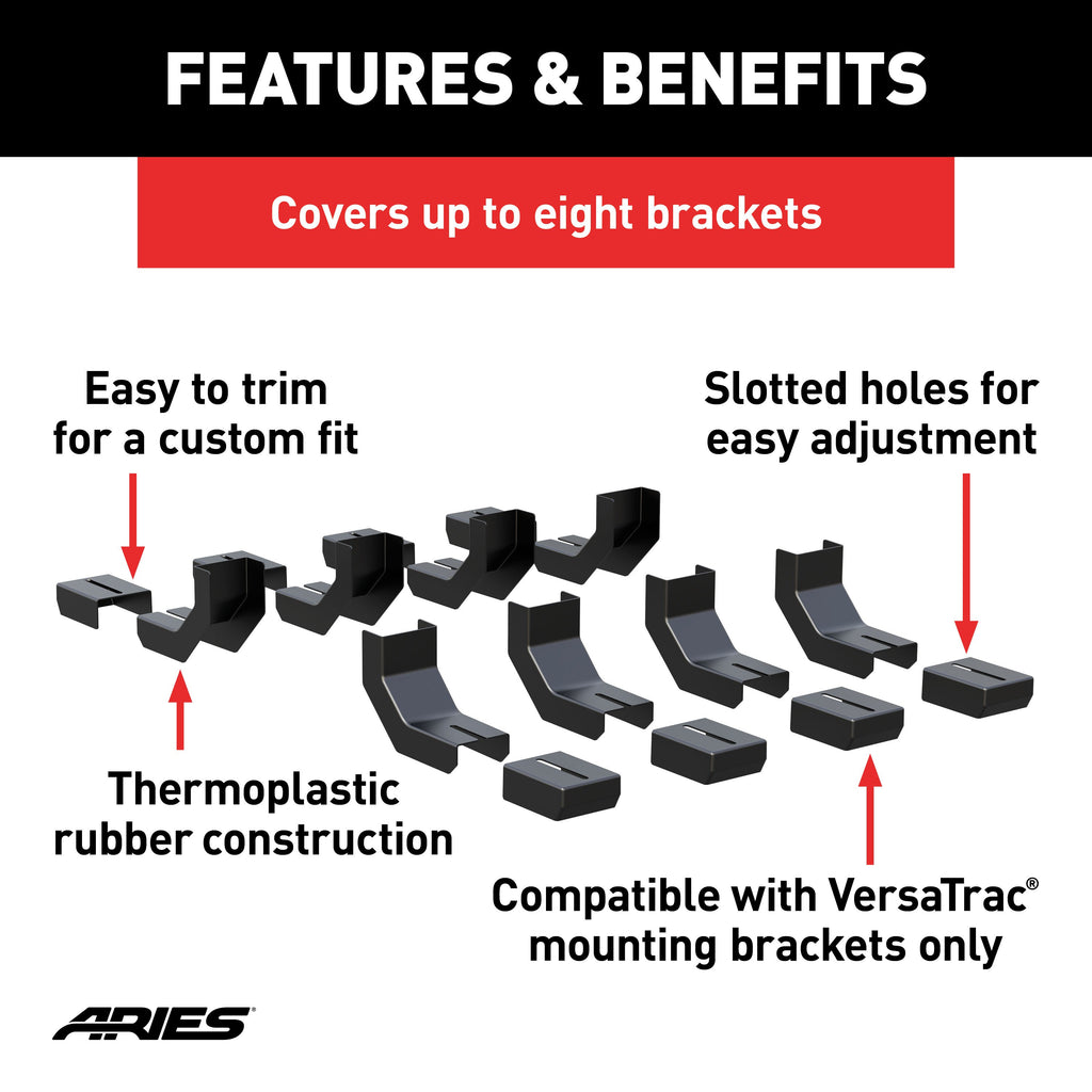ARIES 2055180 VersaTrac Bracket Covers (8-Pack)