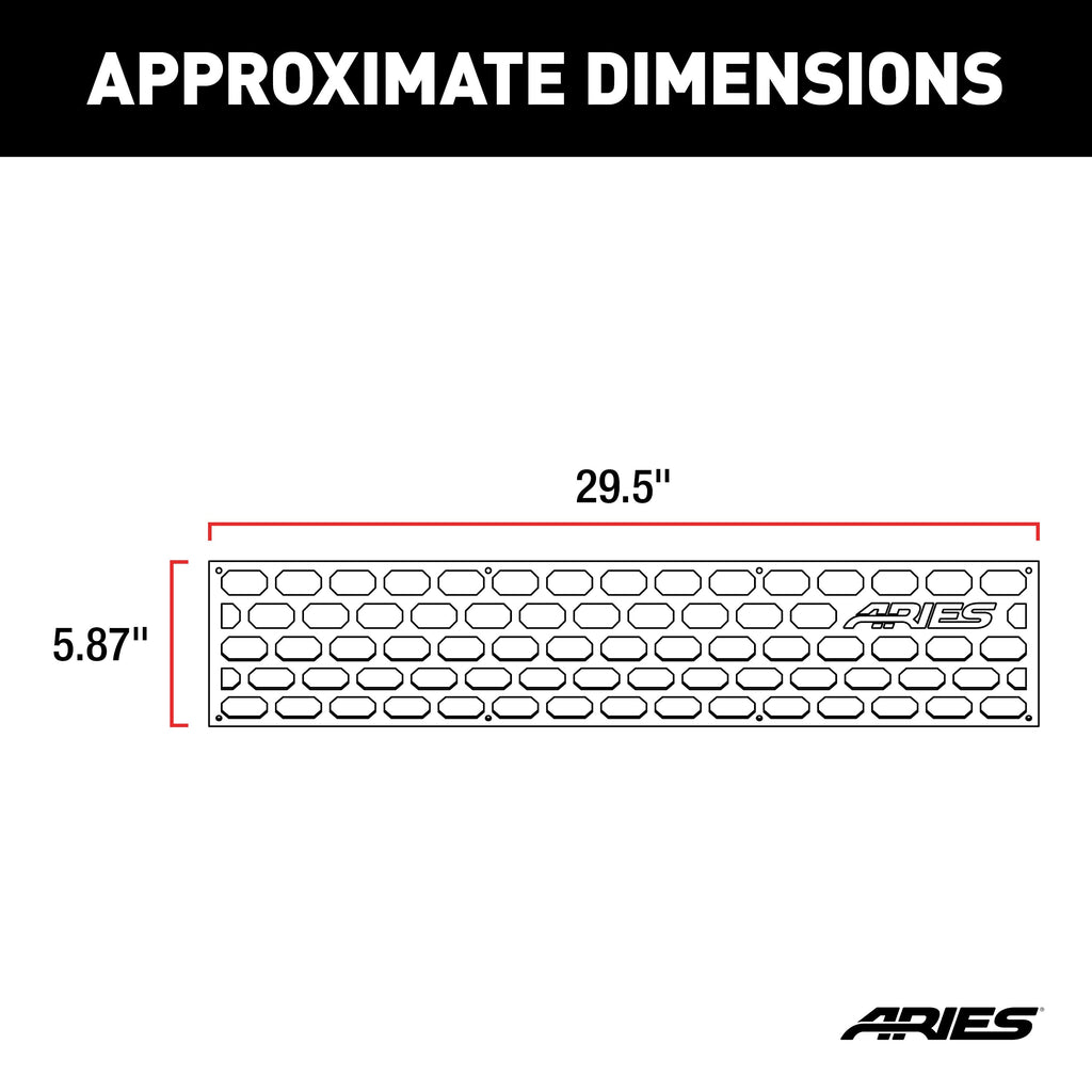 ARIES 2055192 AdvantEDGE Paintable Cover Plate for Bull Bars without LEDs - Truck Part Superstore