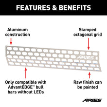 Load image into Gallery viewer, ARIES 2055192 AdvantEDGE Paintable Cover Plate for Bull Bars without LEDs - Truck Part Superstore