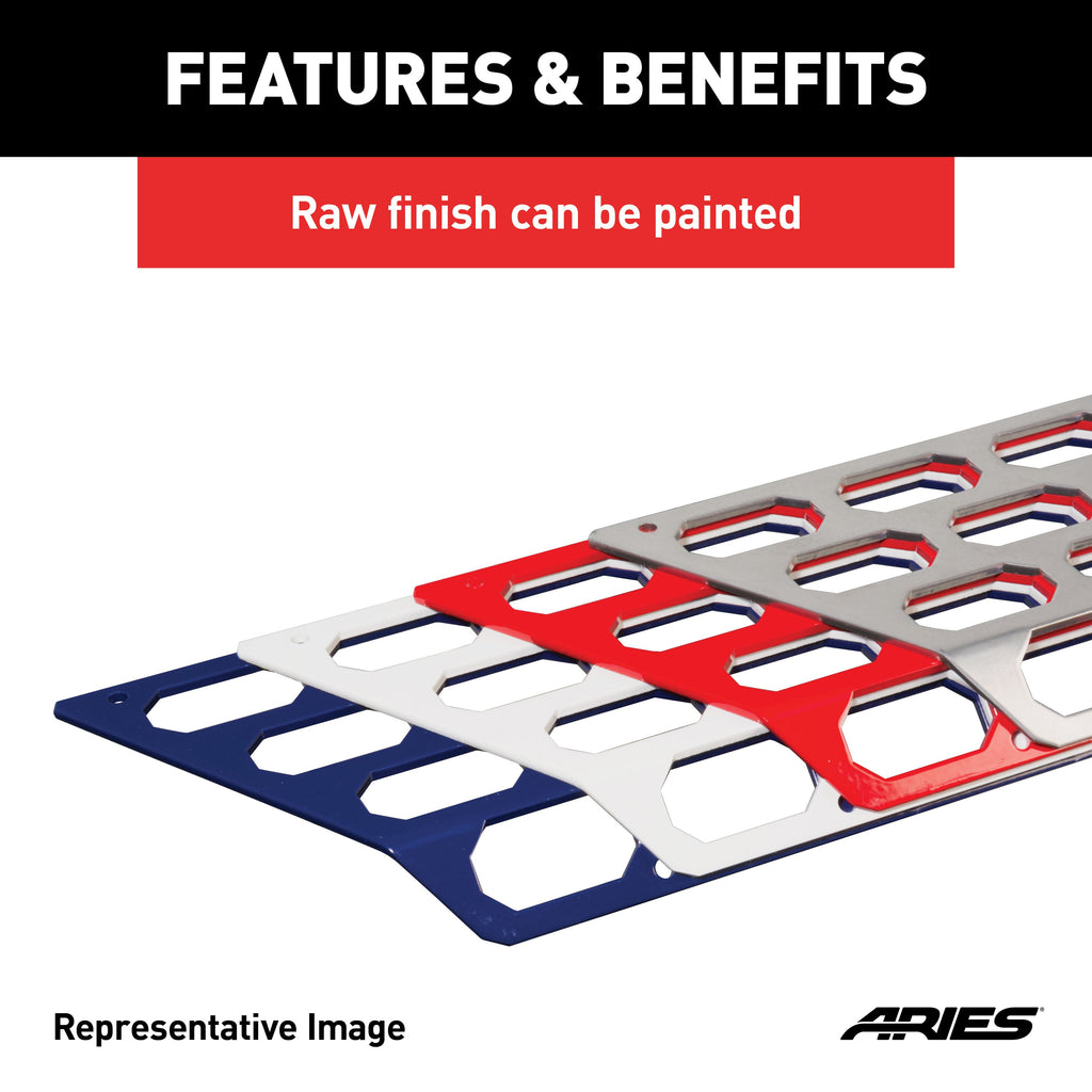 ARIES 2055192 AdvantEDGE Paintable Cover Plate for Bull Bars without LEDs - Truck Part Superstore