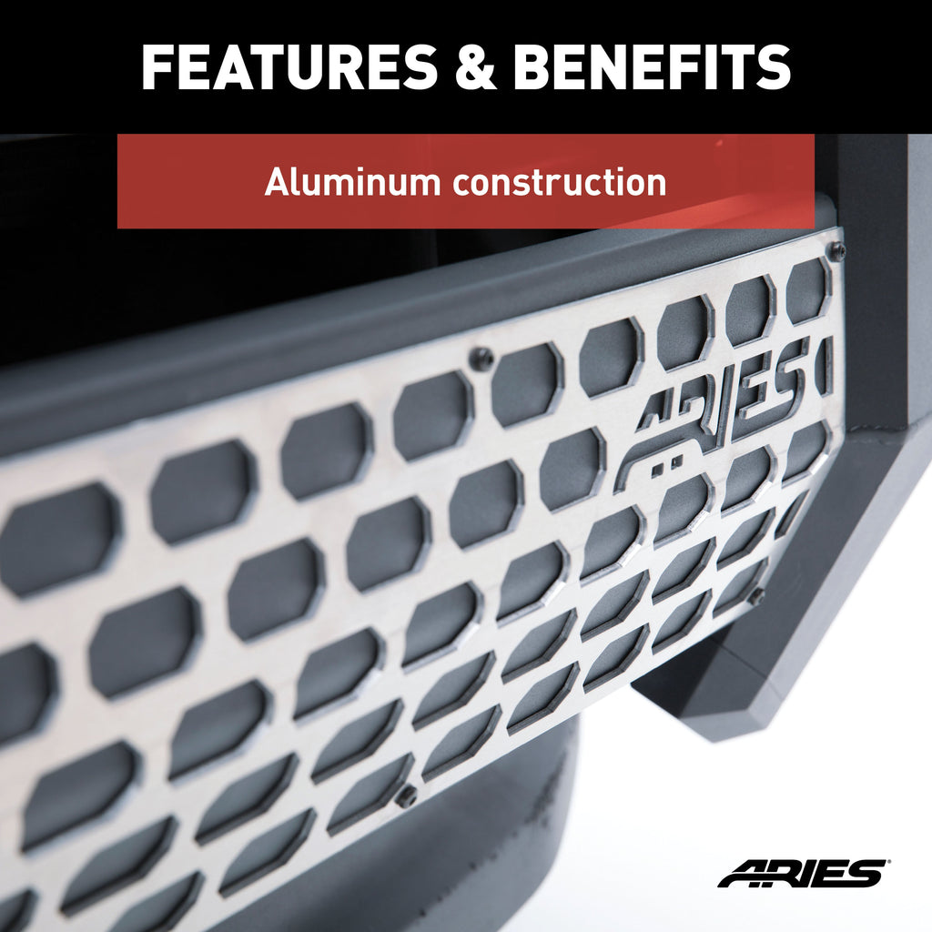 ARIES 2055192 AdvantEDGE Paintable Cover Plate for Bull Bars without LEDs - Truck Part Superstore
