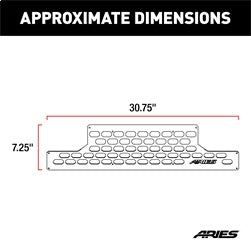 ARIES 2055193 ARIES 2055193 AdvantEDGE Paintable Aluminum Cover Plate for Bull Bar with LEDs - Truck Part Superstore