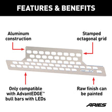 Load image into Gallery viewer, ARIES 2055193 ARIES 2055193 AdvantEDGE Paintable Aluminum Cover Plate for Bull Bar with LEDs - Truck Part Superstore