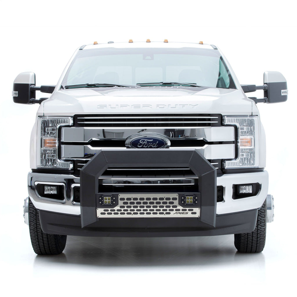ARIES 2055193 ARIES 2055193 AdvantEDGE Paintable Aluminum Cover Plate for Bull Bar with LEDs - Truck Part Superstore