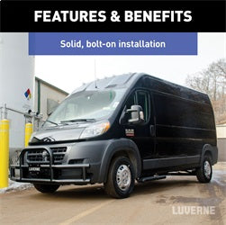 Luverne 205530-205910 LUVERNE 205530-205910 Tuff Guard Black Stainless Commercial Cargo Van Bumper Gua for Select Ram ProMaster 1500, Ram ProMaster 2500, Ram ProMaster