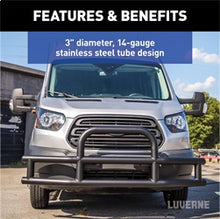 Load image into Gallery viewer, Luverne 205530-205920 LUVERNE 205530-205920 Tuff Guard Black Stainless Commercial Cargo Van Bumper Gua for Select Ford E-Transit, Ford Transit-150, Ford Transit-250, Ford Transit-350
